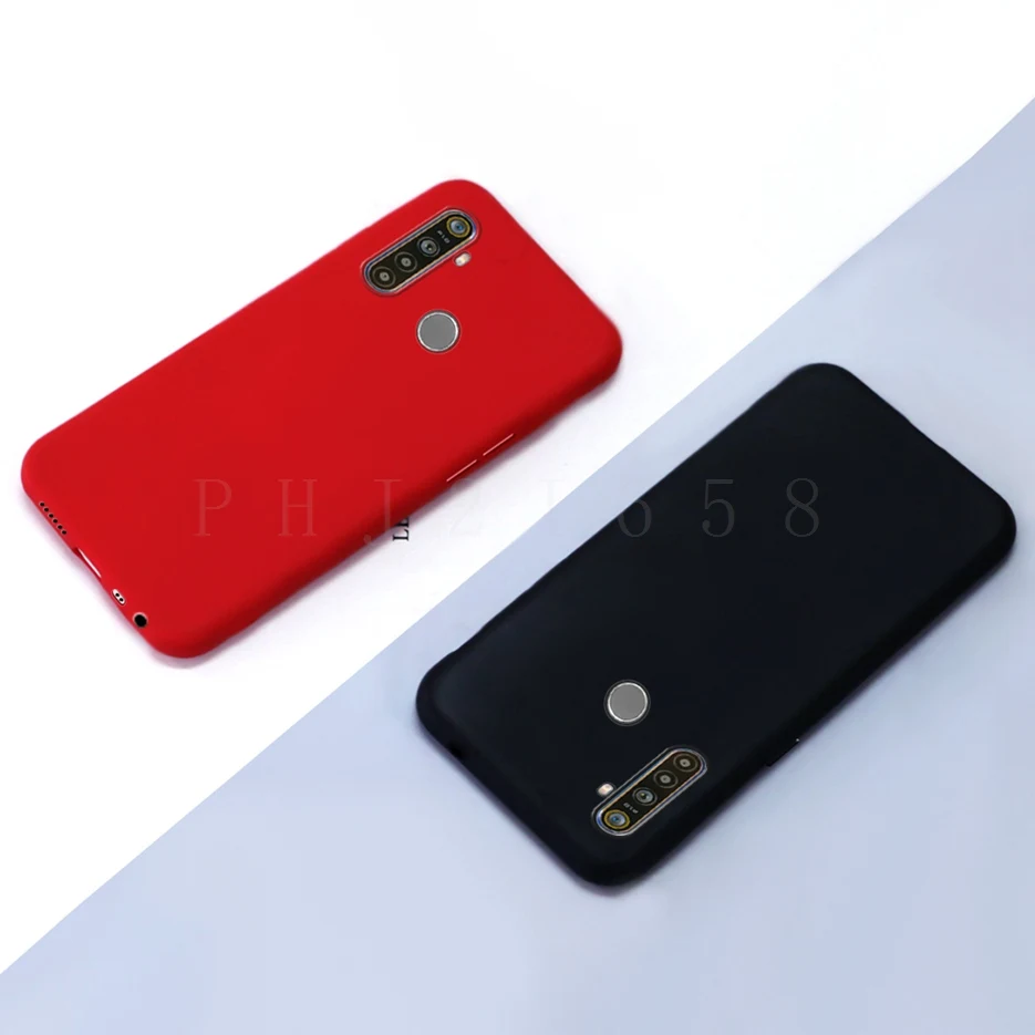 For Realme 5 Pro Case RMX1971 Cute Pure Color Candy Soft Silicone Phone Cases For Oppo Realme 5 5i 5s 5Pro Back Cover Coque Bags