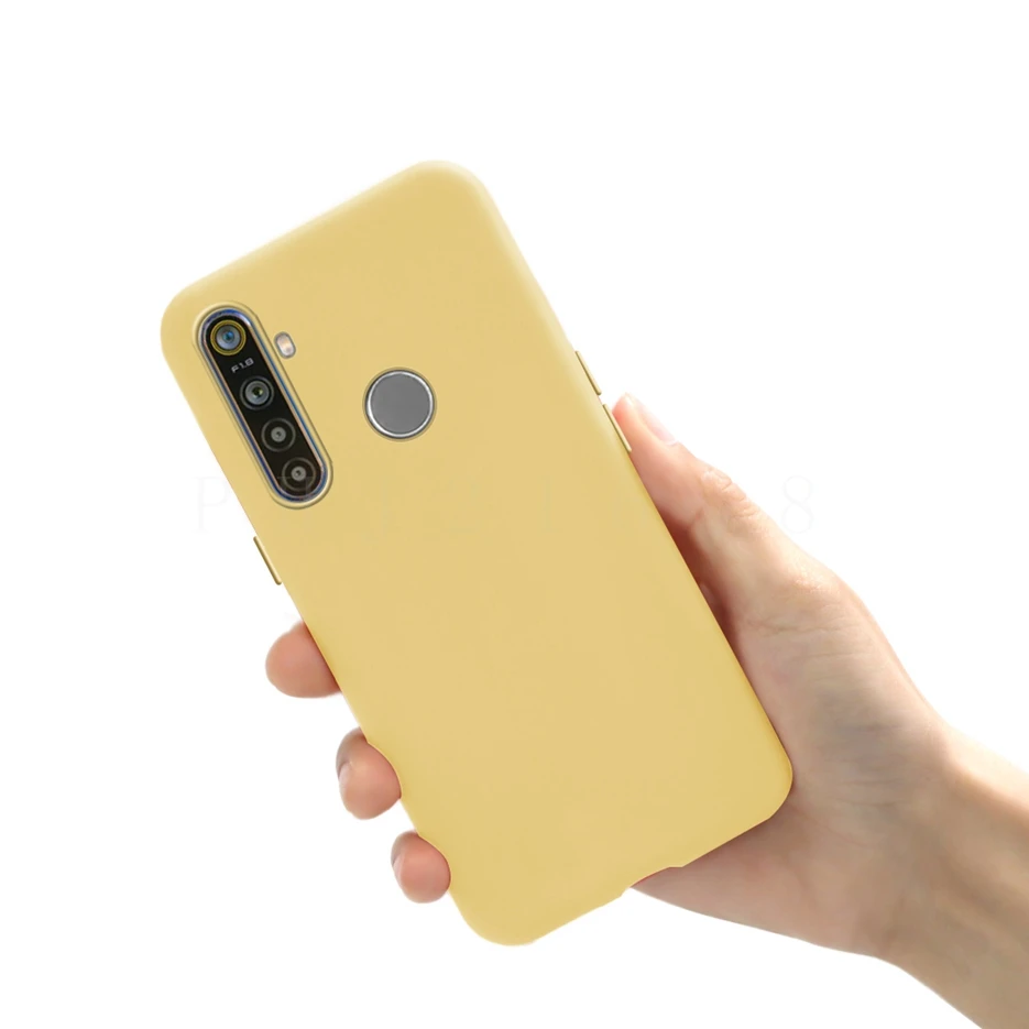 For Realme 5 Pro Case RMX1971 Cute Pure Color Candy Soft Silicone Phone Cases For Oppo Realme 5 5i 5s 5Pro Back Cover Coque Bags