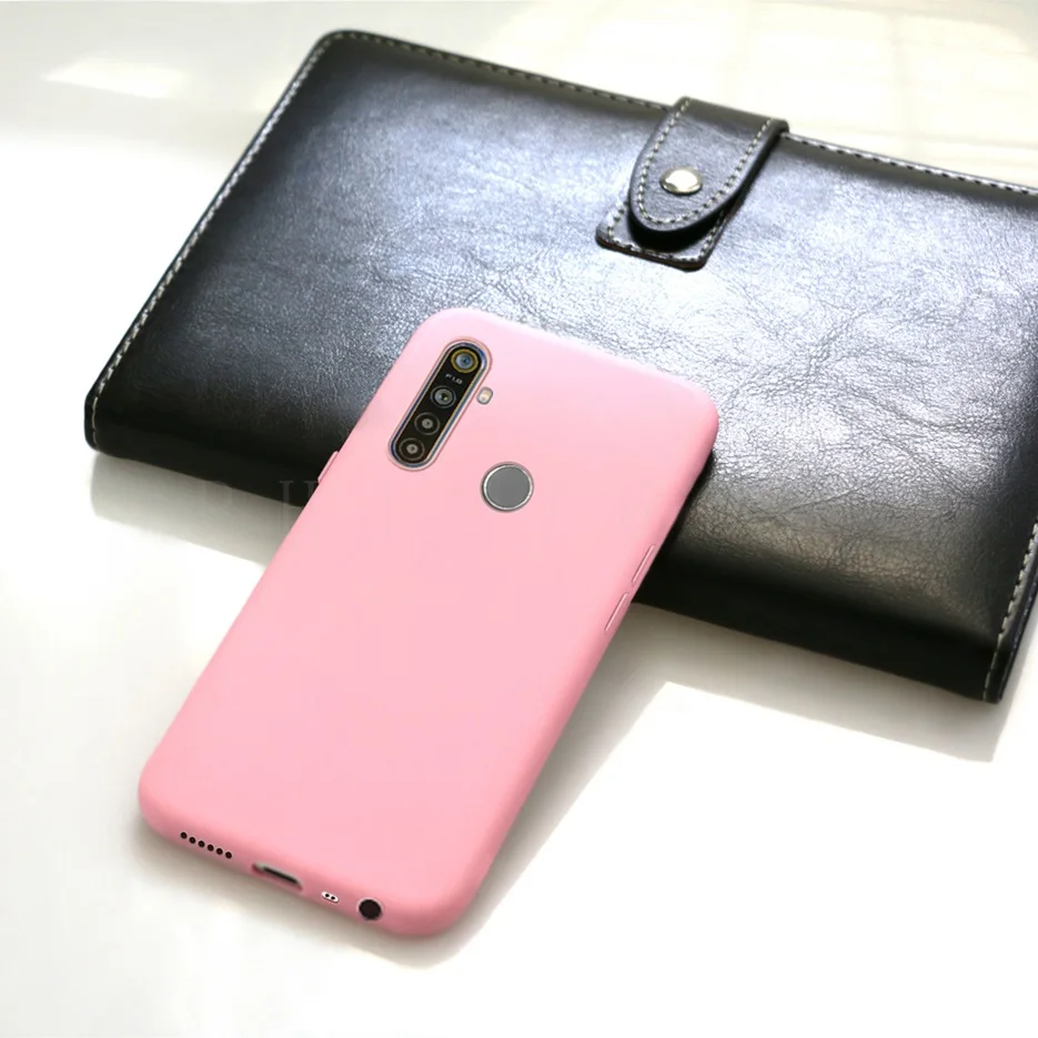 For Realme 5 Pro Case RMX1971 Cute Pure Color Candy Soft Silicone Phone Cases For Oppo Realme 5 5i 5s 5Pro Back Cover Coque Bags