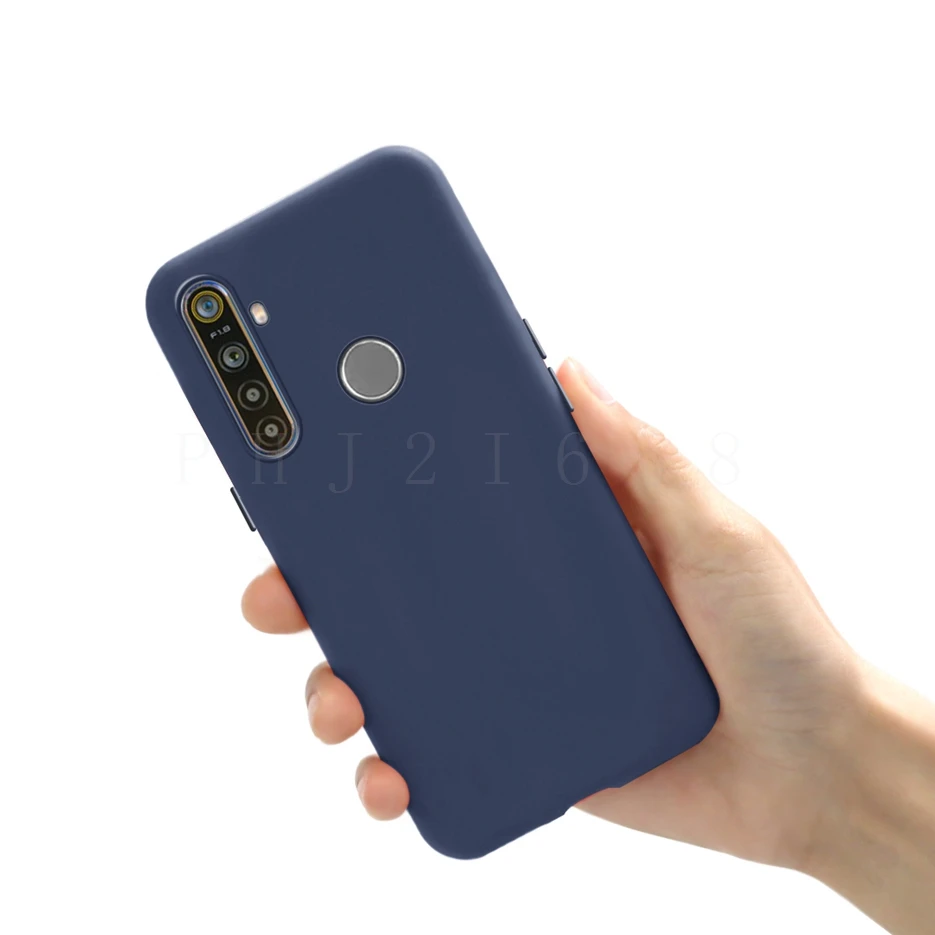 For Realme 5 Pro Case RMX1971 Cute Pure Color Candy Soft Silicone Phone Cases For Oppo Realme 5 5i 5s 5Pro Back Cover Coque Bags