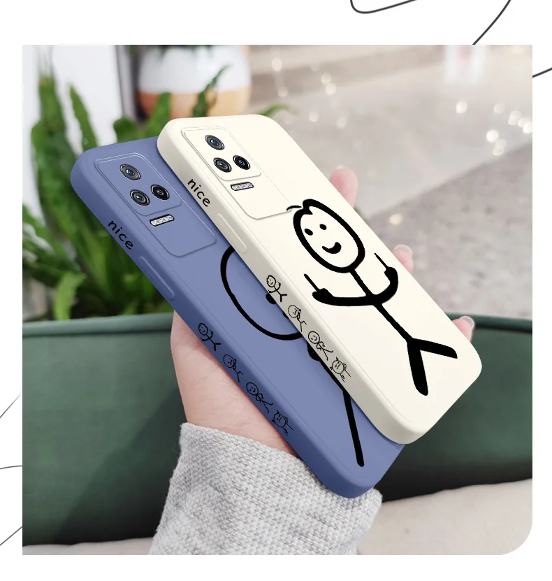 Line Man Phone Case For Xiaomi Poco F8 F7 X7 M6 X6 M5S F5 X5 F4 X4 M4 F3 X3 M3 Pro Ultra 4G 5G GT Liquid Silica Cover