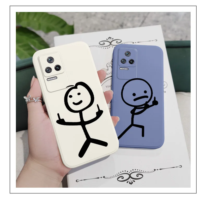 Line Man Phone Case For Xiaomi Poco F8 F7 X7 M6 X6 M5S F5 X5 F4 X4 M4 F3 X3 M3 Pro Ultra 4G 5G GT Liquid Silica Cover