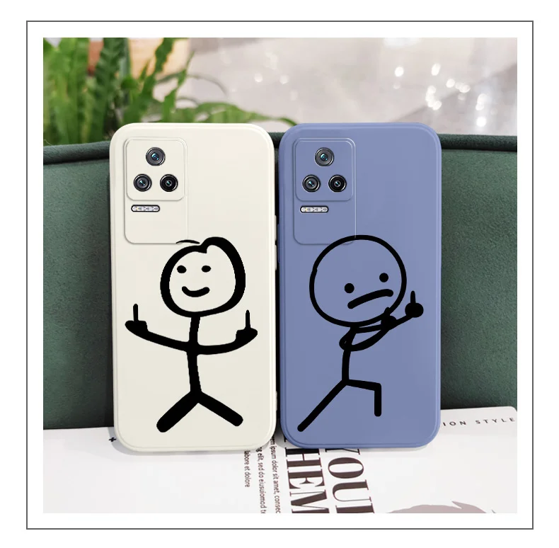 Line Man Phone Case For Xiaomi Poco F8 F7 X7 M6 X6 M5S F5 X5 F4 X4 M4 F3 X3 M3 Pro Ultra 4G 5G GT Liquid Silica Cover