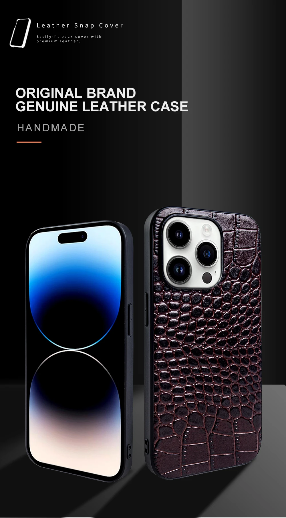 Genuine Leather Cover Phone Case for Apple IPhone 13 18 Pro Max 15Pro 16 12 11 XR 7 8 16E SE2022 Cowhide Fundal Back Shell Capa