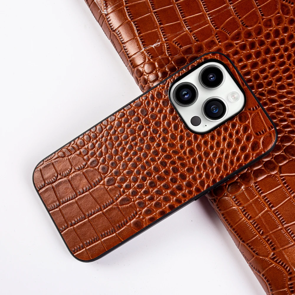 Genuine Leather Cover Phone Case for Apple IPhone 13 18 Pro Max 15Pro 16 12 11 XR 7 8 16E SE2022 Cowhide Fundal Back Shell Capa