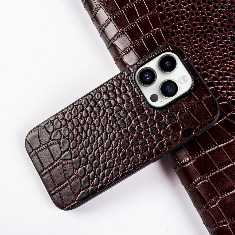 Genuine Leather Cover Phone Case for Apple IPhone 13 18 Pro Max 15Pro 16 12 11 XR 7 8 16E SE2022 Cowhide Fundal Back Shell Capa
