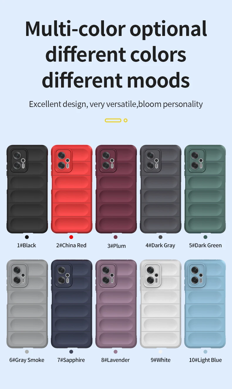 Shockproof Case For POCO F5 X5 X6 F6 Pro Silicone Back Cover for Xiaomi POCO M6 Pro X3 X4 F3 F4 GT M4 M5 M5S C65 Phone Cases