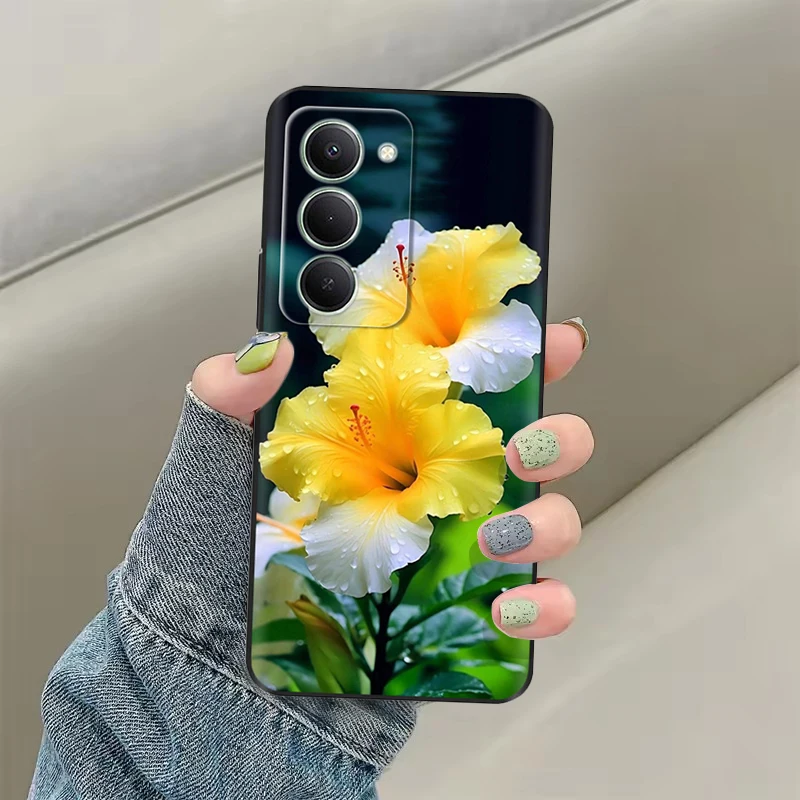 For Redmi 15 Case 2025 Cute Flowers Coque Soft Liquid Silicone Back Cover For Redmi 15 Phone Cases Redmi15 5G 4G Fundas Shells