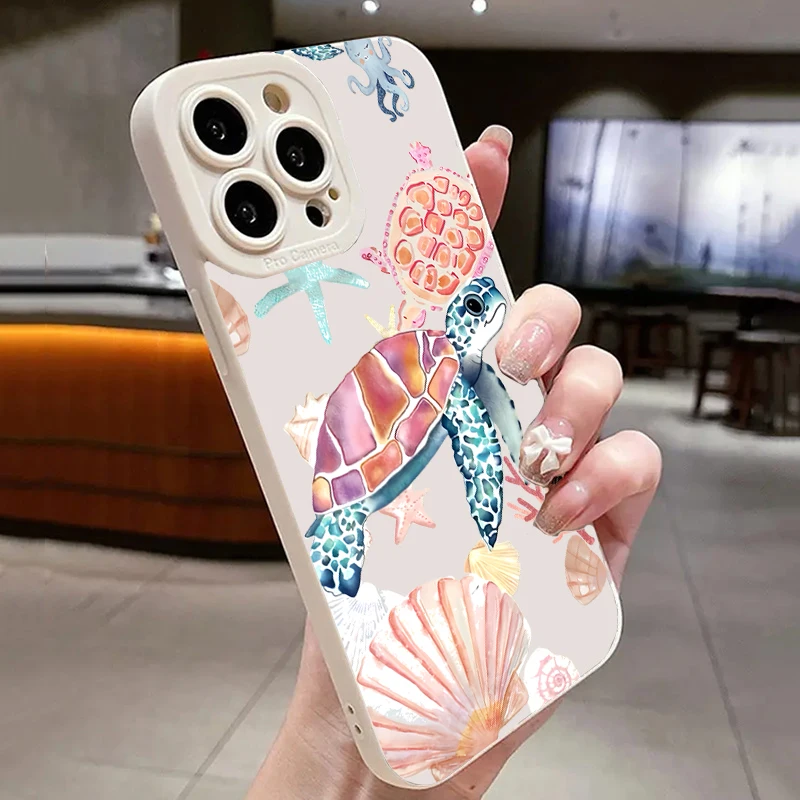 Colorful Painted Soft Silicone Phone Case For iPhone 17 11 12 13 14 15 16 Pro Max XS XR 7 8 Plus 16E 17 Air Shockproof TPU Cover
