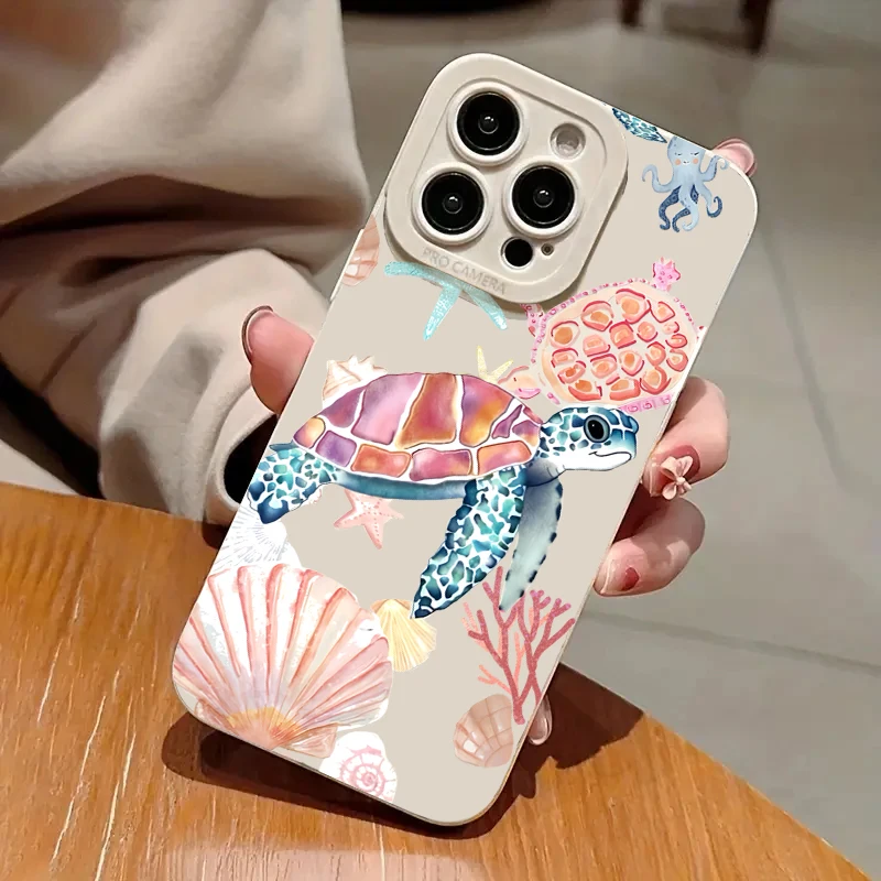 Colorful Painted Soft Silicone Phone Case For iPhone 17 11 12 13 14 15 16 Pro Max XS XR 7 8 Plus 16E 17 Air Shockproof TPU Cover