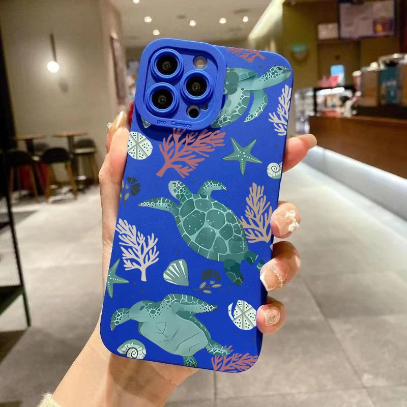 Colorful Painted Soft Silicone Phone Case For iPhone 17 11 12 13 14 15 16 Pro Max XS XR 7 8 Plus 16E 17 Air Shockproof TPU Cover