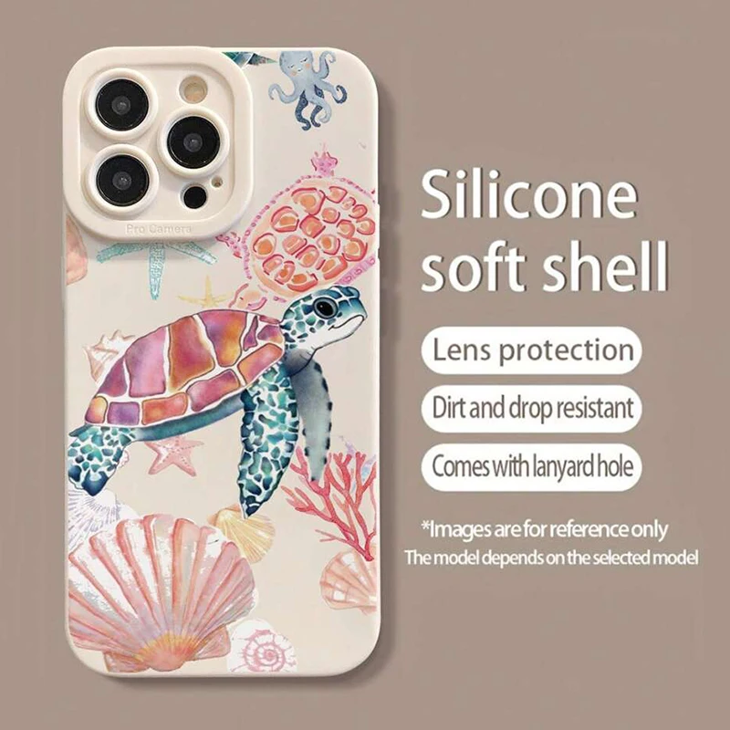 Colorful Painted Soft Silicone Phone Case For iPhone 17 11 12 13 14 15 16 Pro Max XS XR 7 8 Plus 16E 17 Air Shockproof TPU Cover