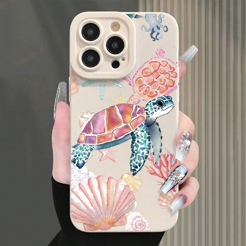 Colorful Painted Soft Silicone Phone Case For iPhone 17 11 12 13 14 15 16 Pro Max XS XR 7 8 Plus 16E 17 Air Shockproof TPU Cover