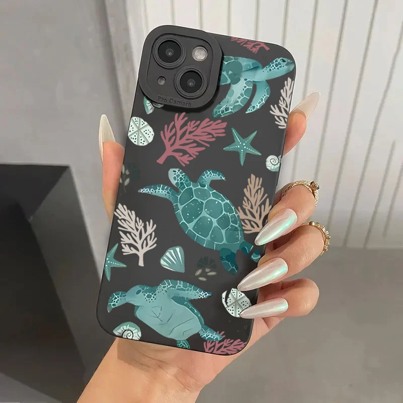 Colorful Painted Soft Silicone Phone Case For iPhone 17 11 12 13 14 15 16 Pro Max XS XR 7 8 Plus 16E 17 Air Shockproof TPU Cover