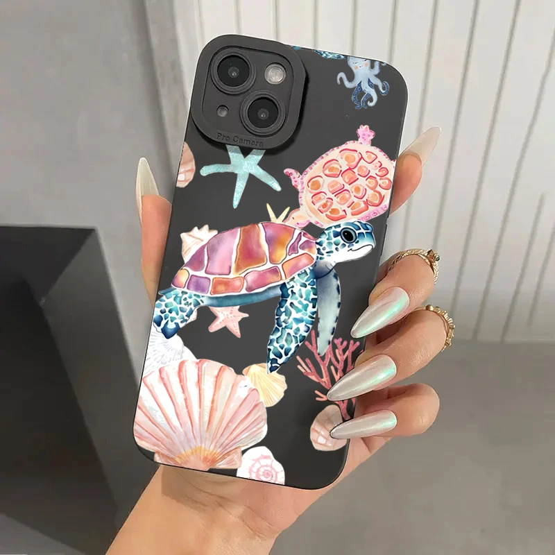 Colorful Painted Soft Silicone Phone Case For iPhone 17 11 12 13 14 15 16 Pro Max XS XR 7 8 Plus 16E 17 Air Shockproof TPU Cover