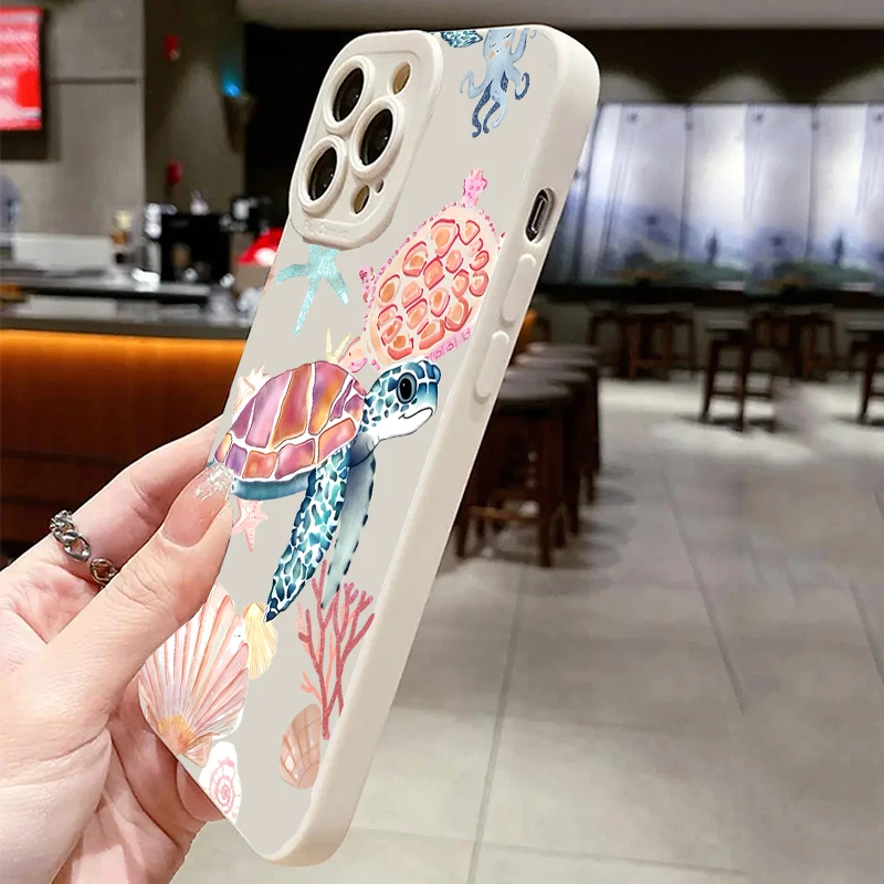 Colorful Painted Soft Silicone Phone Case For iPhone 17 11 12 13 14 15 16 Pro Max XS XR 7 8 Plus 16E 17 Air Shockproof TPU Cover