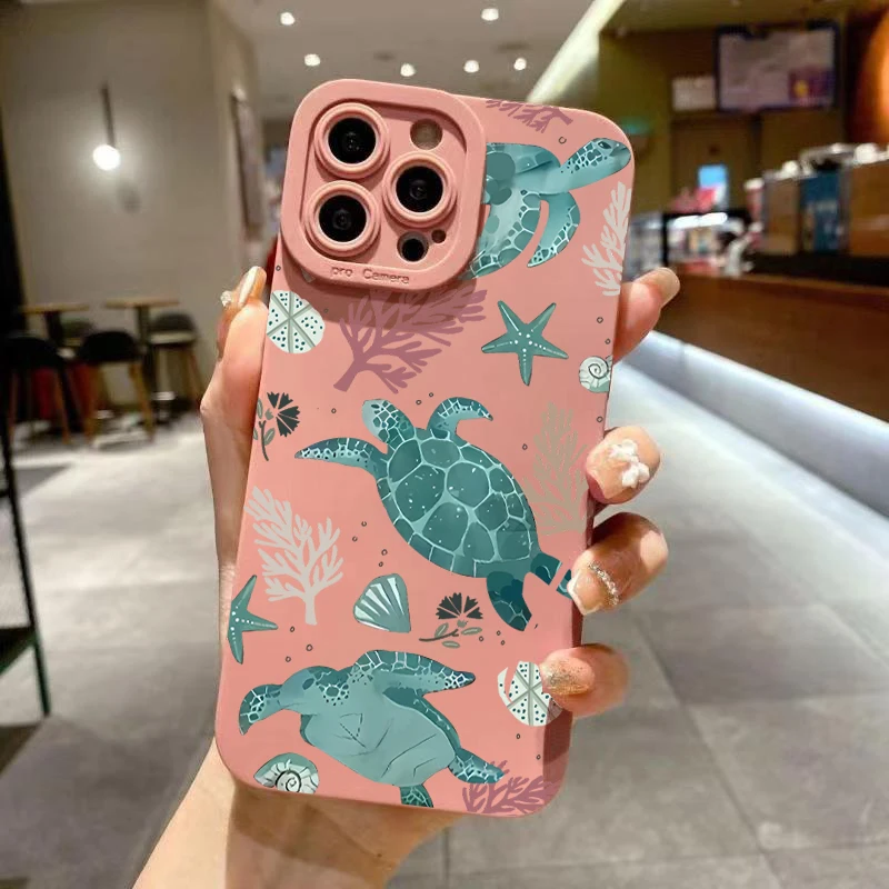 Colorful Painted Soft Silicone Phone Case For iPhone 17 11 12 13 14 15 16 Pro Max XS XR 7 8 Plus 16E 17 Air Shockproof TPU Cover