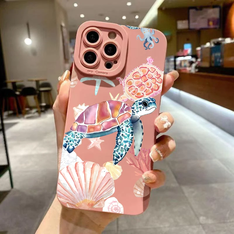 Colorful Painted Soft Silicone Phone Case For iPhone 17 11 12 13 14 15 16 Pro Max XS XR 7 8 Plus 16E 17 Air Shockproof TPU Cover