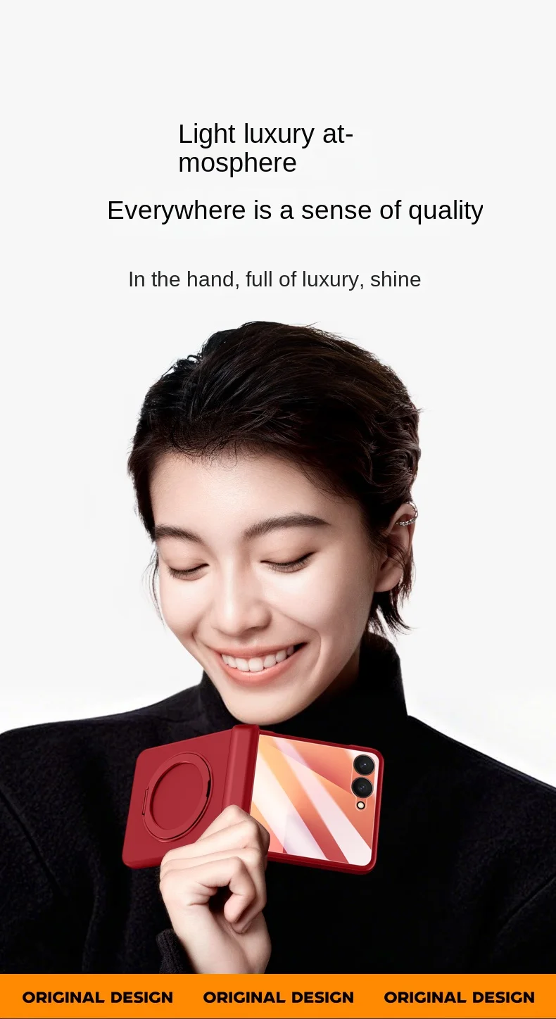 For Samsung Galaxy Z Flip 7 Rotating Skin Magnetic Lens Full Protection Tempered Glass Film Magnetic Drop Resistant Phone Case