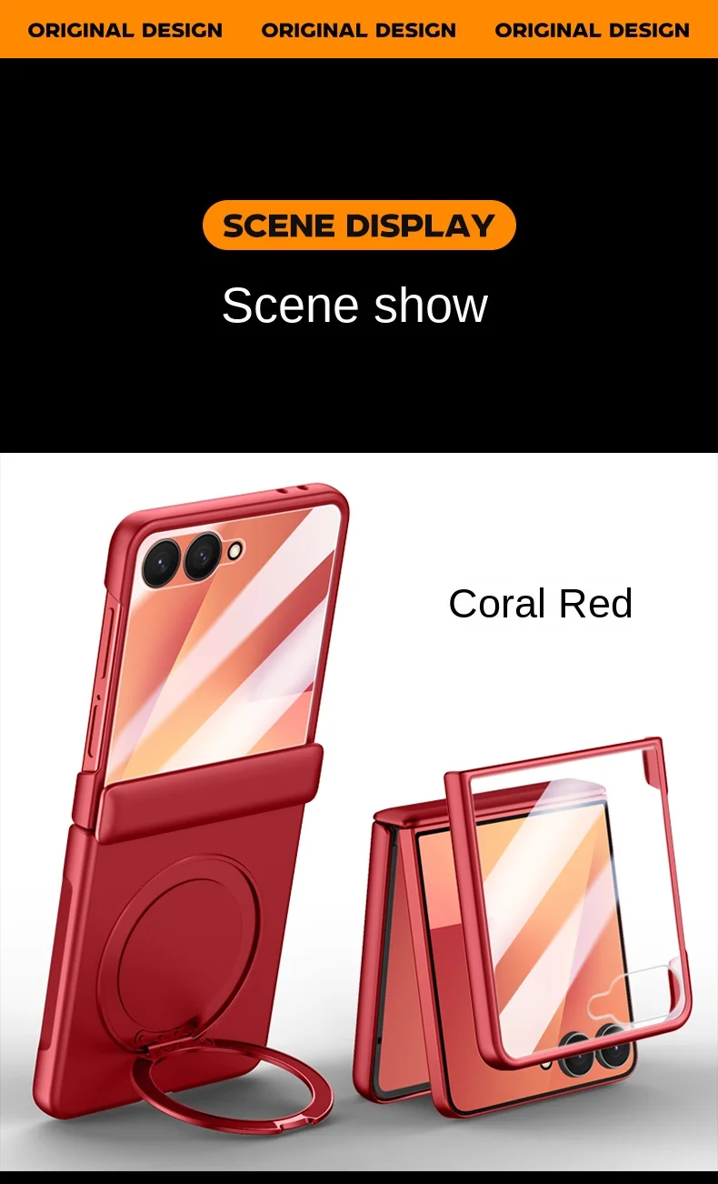 For Samsung Galaxy Z Flip 7 Rotating Skin Magnetic Lens Full Protection Tempered Glass Film Magnetic Drop Resistant Phone Case