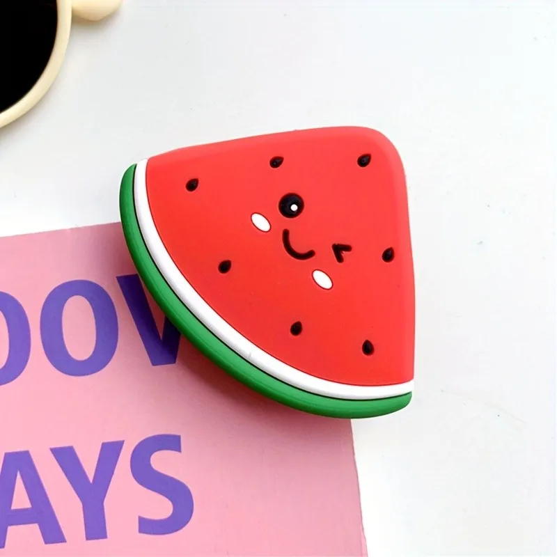 Cute Fruit Strawberry Foldable Grip Phone Holder for iPhone 17 16 Samsung Support Tok Socket Pocket Finger Bracket Griptok Stand