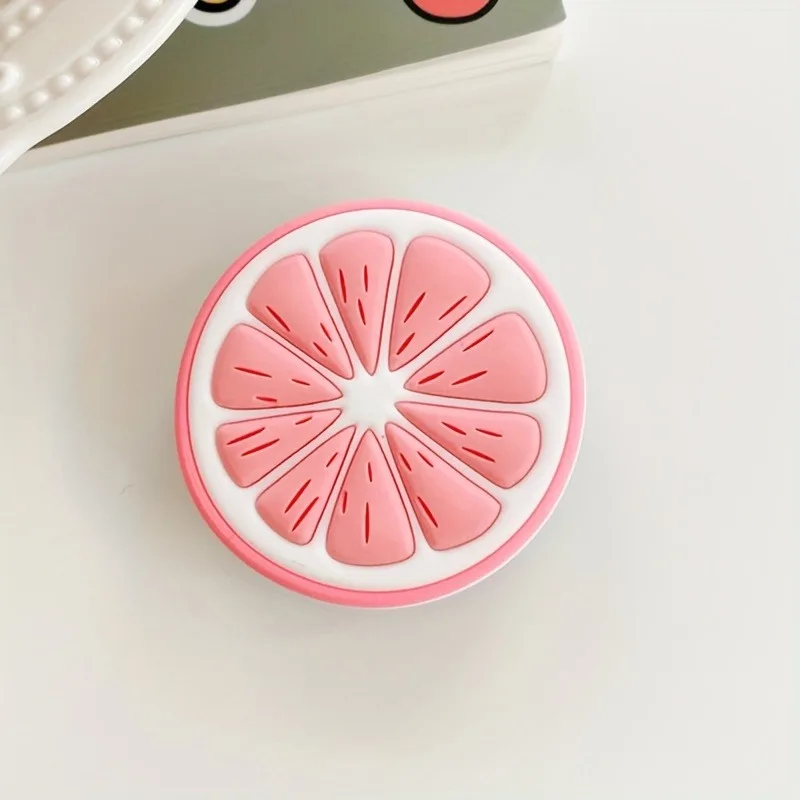 Cute Fruit Strawberry Foldable Grip Phone Holder for iPhone 17 16 Samsung Support Tok Socket Pocket Finger Bracket Griptok Stand