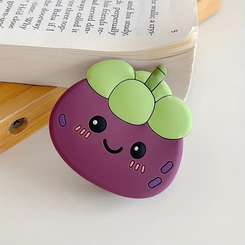 Cute Fruit Strawberry Foldable Grip Phone Holder for iPhone 17 16 Samsung Support Tok Socket Pocket Finger Bracket Griptok Stand