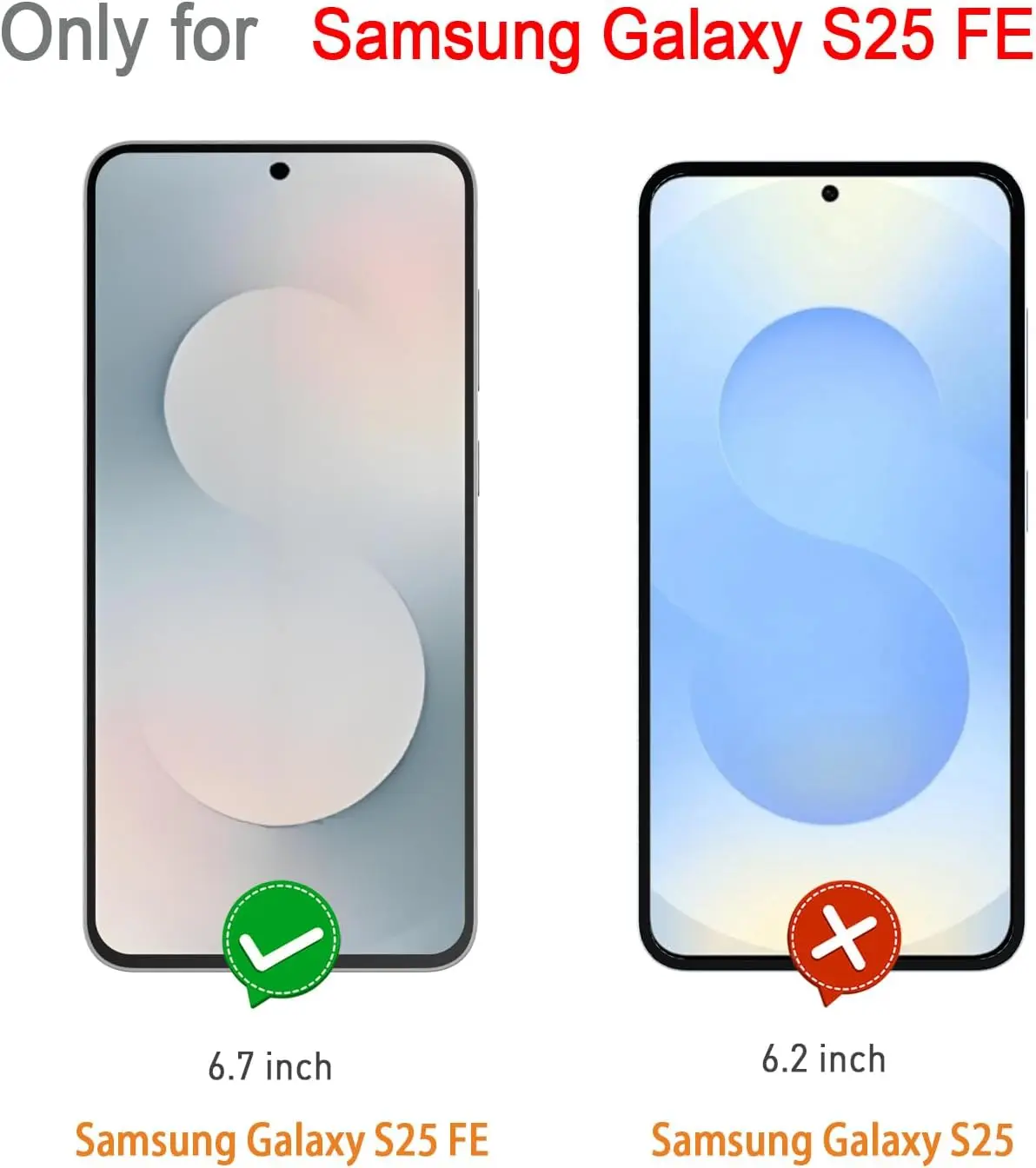 For Samsung Galaxy S25 FE 9H 2/4pcs HD Tempered Glass Film