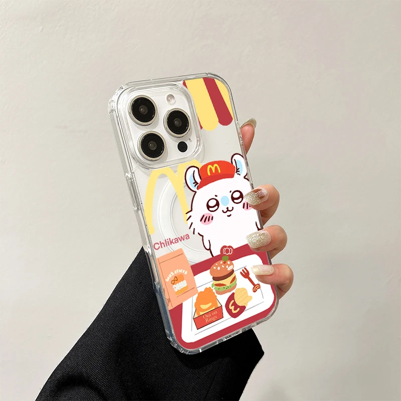 C-Chiikawas Magnetic Case for Samsung Galaxy S25 Edge S24 S23 S22 S21 Ultra Plus FE A56 A55 A54 A36 A35 A26 A16 A15 Hard Cover