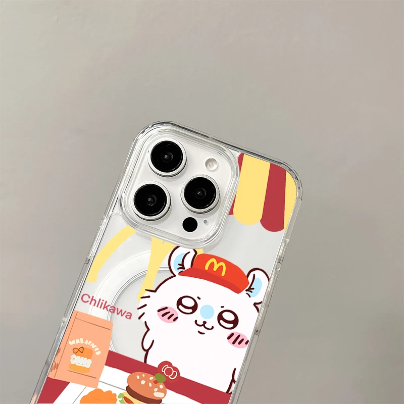 C-Chiikawas Magnetic Case for Samsung Galaxy S25 Edge S24 S23 S22 S21 Ultra Plus FE A56 A55 A54 A36 A35 A26 A16 A15 Hard Cover