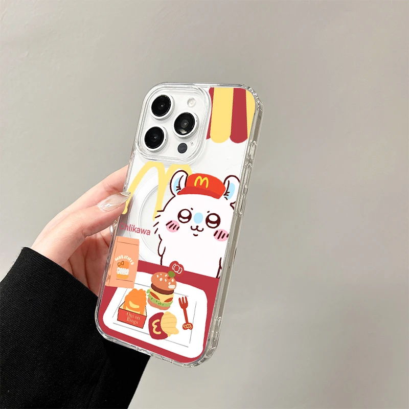 C-Chiikawas Magnetic Case for Samsung Galaxy S25 Edge S24 S23 S22 S21 Ultra Plus FE A56 A55 A54 A36 A35 A26 A16 A15 Hard Cover