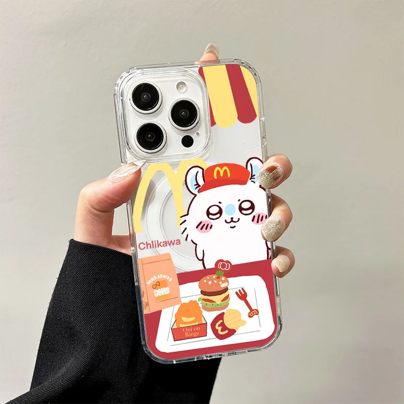 C-Chiikawas Magnetic Case for Samsung Galaxy S25 Edge S24 S23 S22 S21 Ultra Plus FE A56 A55 A54 A36 A35 A26 A16 A15 Hard Cover