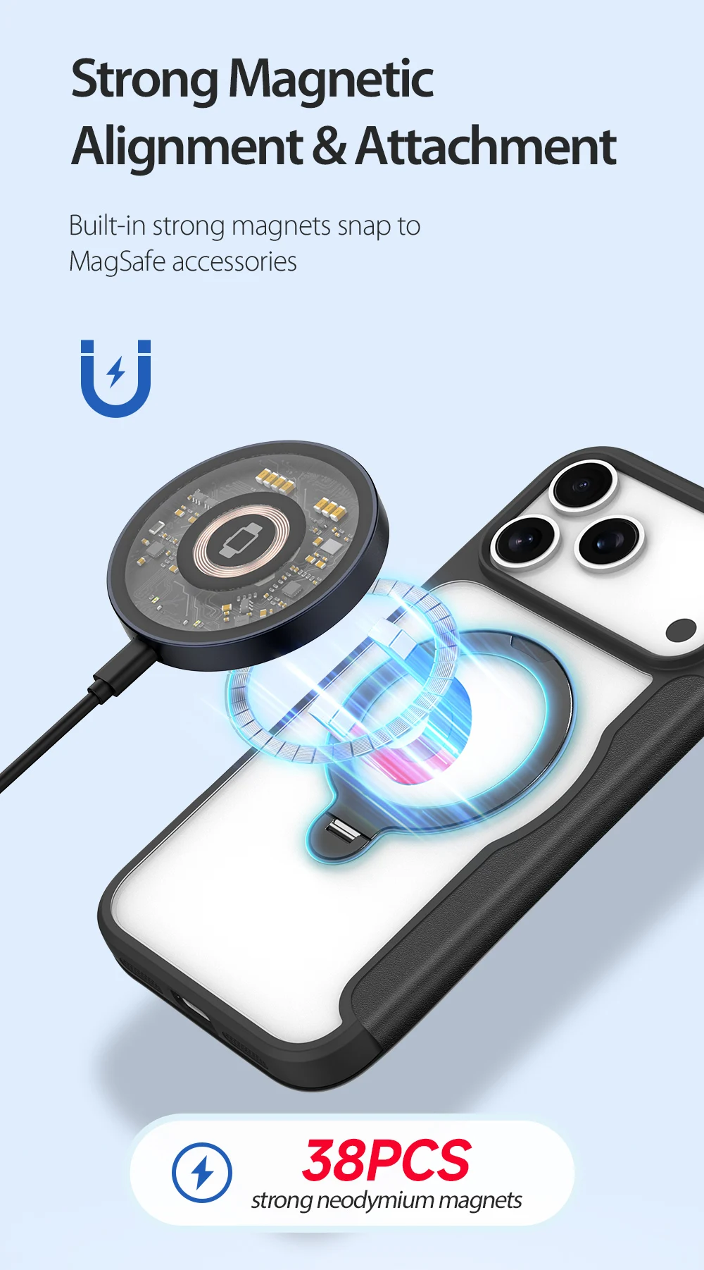 DUX DUCIS For iPhone 17 Air 16 Pro Max 16 Plus Case Magsafe Wireless Charging Rotating Metal Magnetic Stand Leather Cover