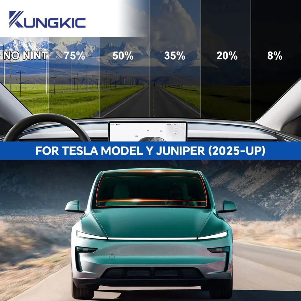 For Tesla Model Y 2025 2026 Juniper Pre-Cut Car Window Privacy Tint Auto Sticker Foils Sunscreen Car Window Tint Film