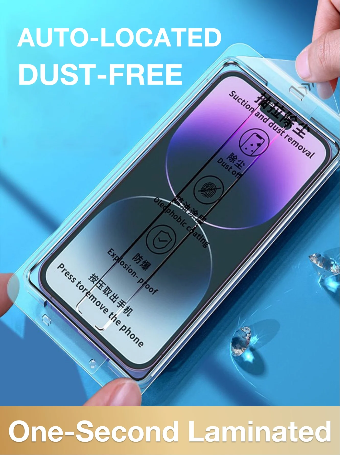 3Pcs For iPhone 16e 16 15 Pro Max Screen Protector Tempered Glass 14 PLUS 13 12 11 XR XS X Dust Free Phone With Install Kit