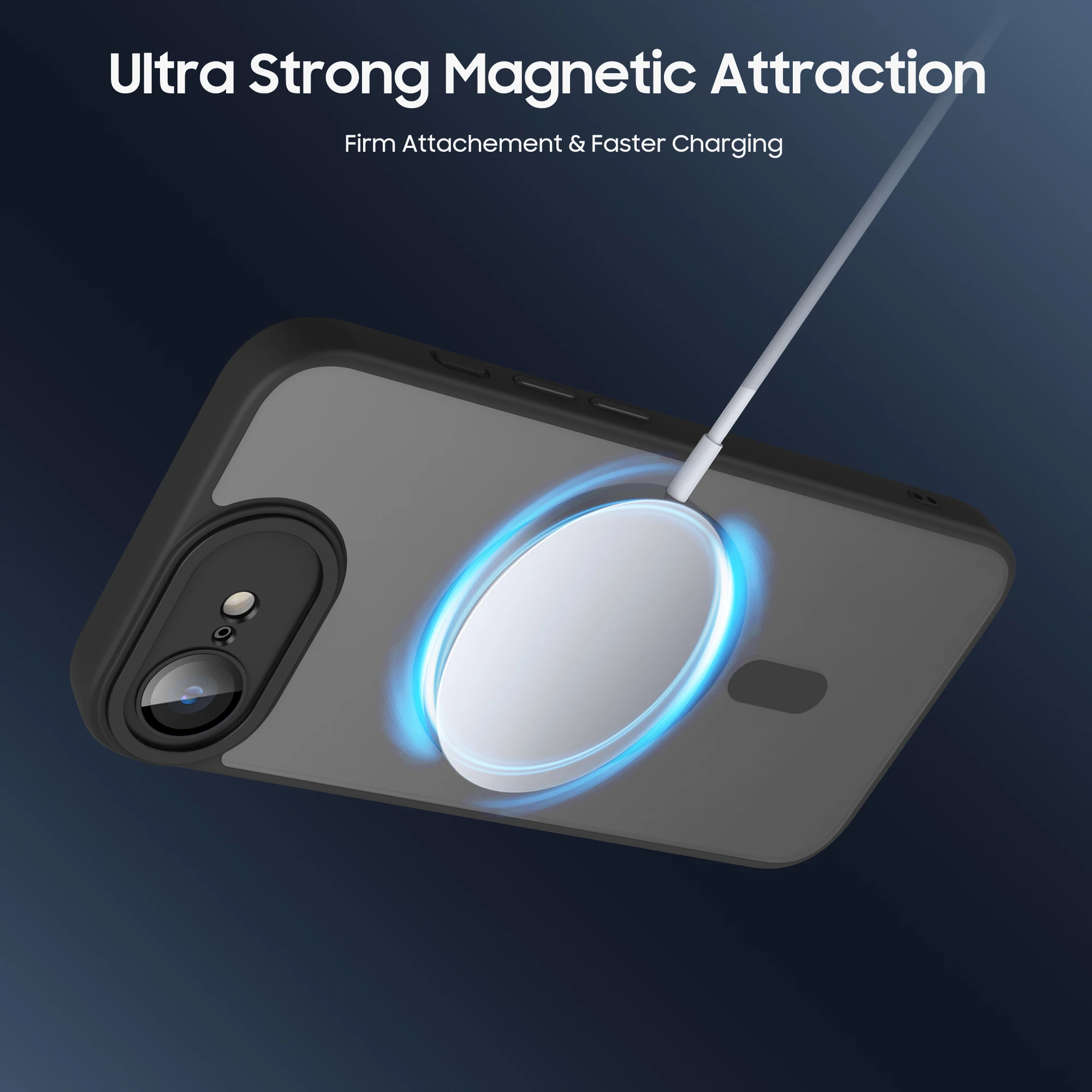 Luxury Matte Magnetic Translucent Case For iPhone 16e Shockproof Protective Cover For Magsafe iPhone 17e Wireless Charge Cover