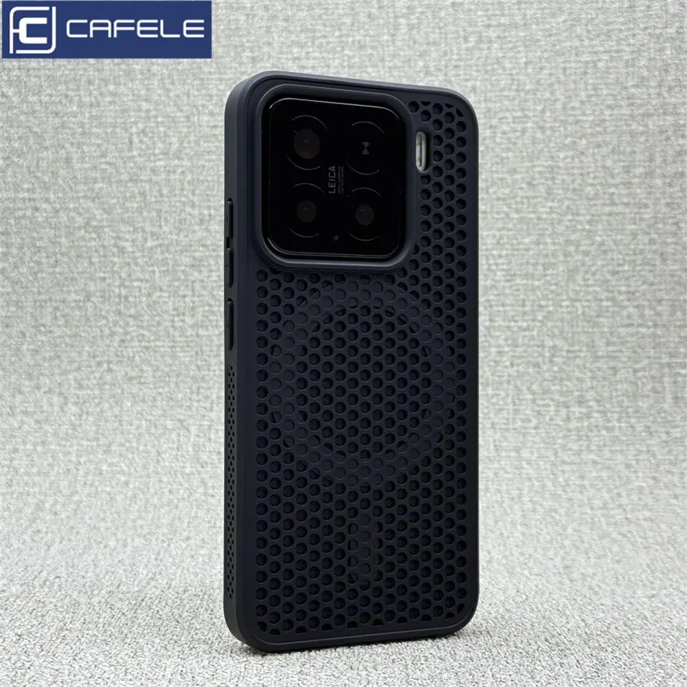 For Xiaomi 15 14 13 13T Pro Case Honeycomb Heat Dissipation Breathable Magnetic Back Cover For Xiaomi Mi 15 Shell