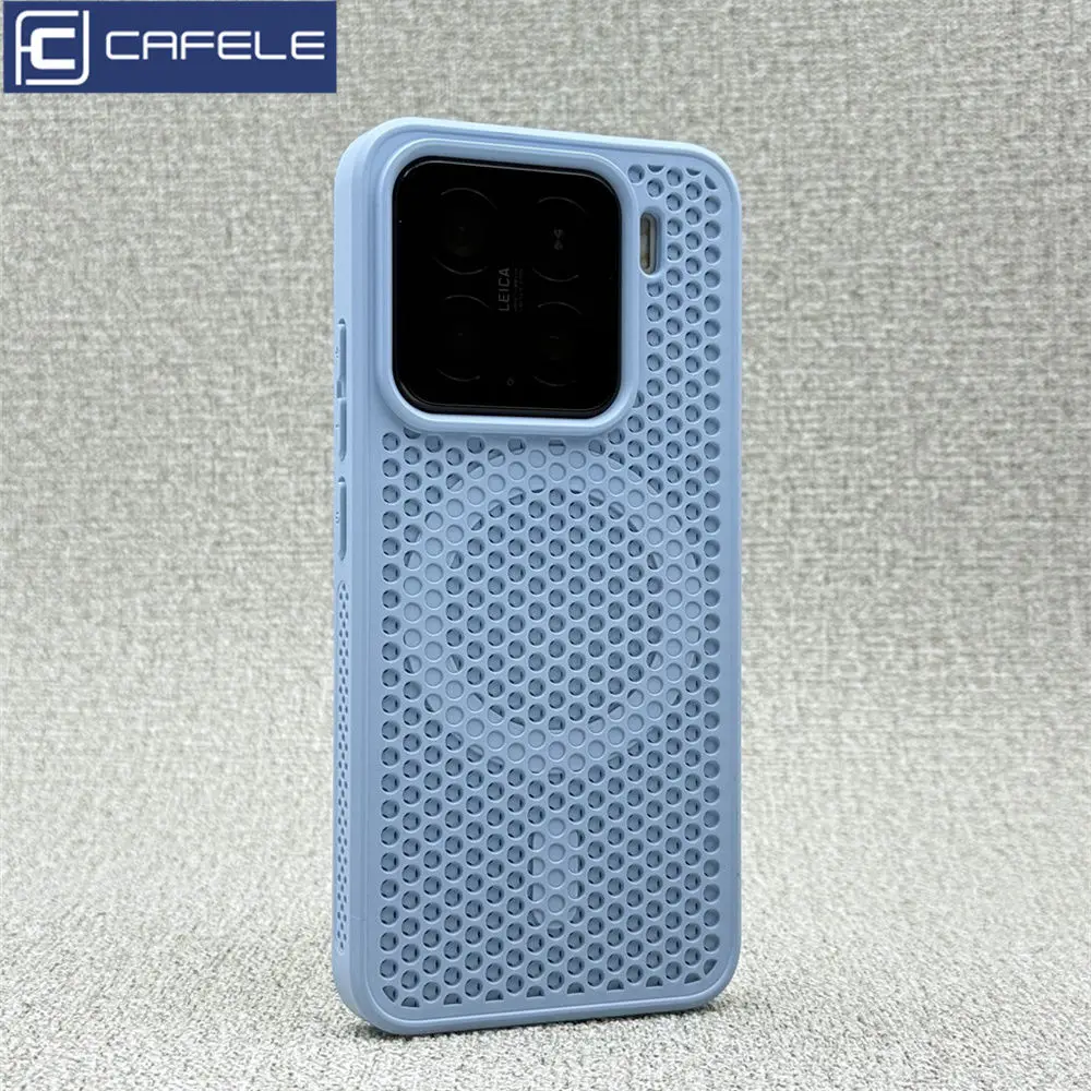 For Xiaomi 15 14 13 13T Pro Case Honeycomb Heat Dissipation Breathable Magnetic Back Cover For Xiaomi Mi 15 Shell