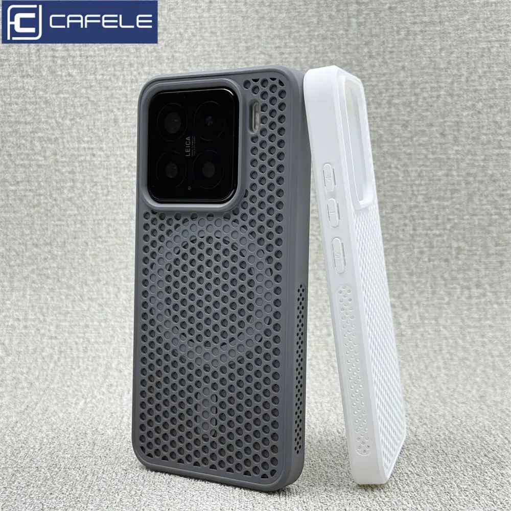 For Xiaomi 15 14 13 13T Pro Case Honeycomb Heat Dissipation Breathable Magnetic Back Cover For Xiaomi Mi 15 Shell
