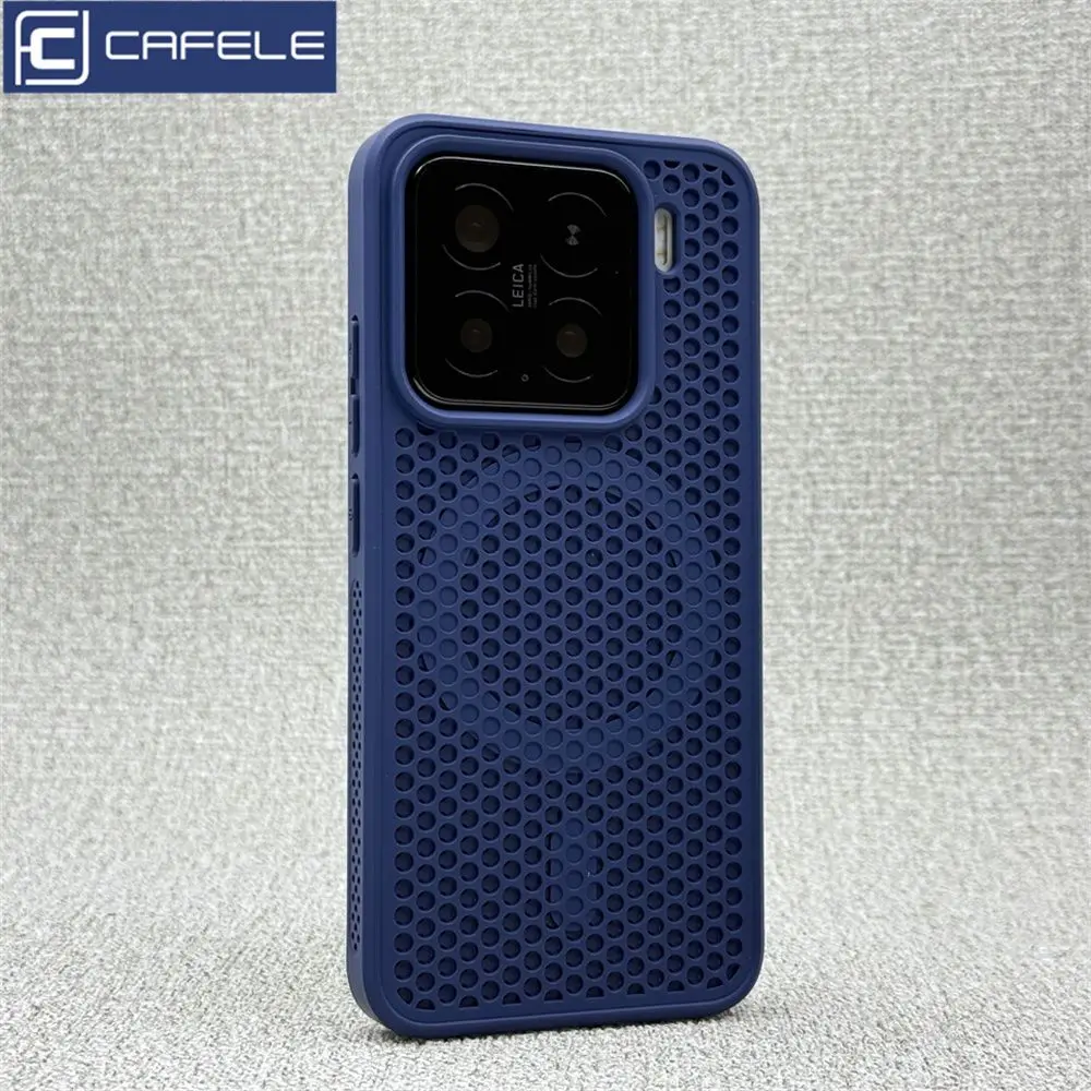 For Xiaomi 15 14 13 13T Pro Case Honeycomb Heat Dissipation Breathable Magnetic Back Cover For Xiaomi Mi 15 Shell