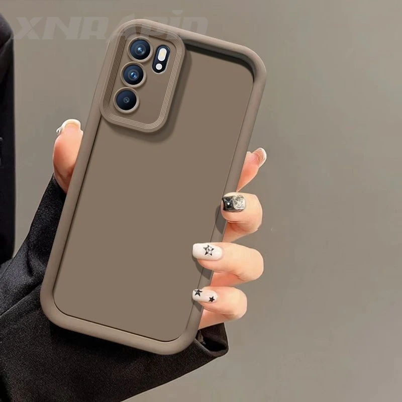 Funda For OPPO Reno6 Case OPPO Reno 6 5G 4G Phone Case Full Package Matte Anti Drop Soft Protective Cover