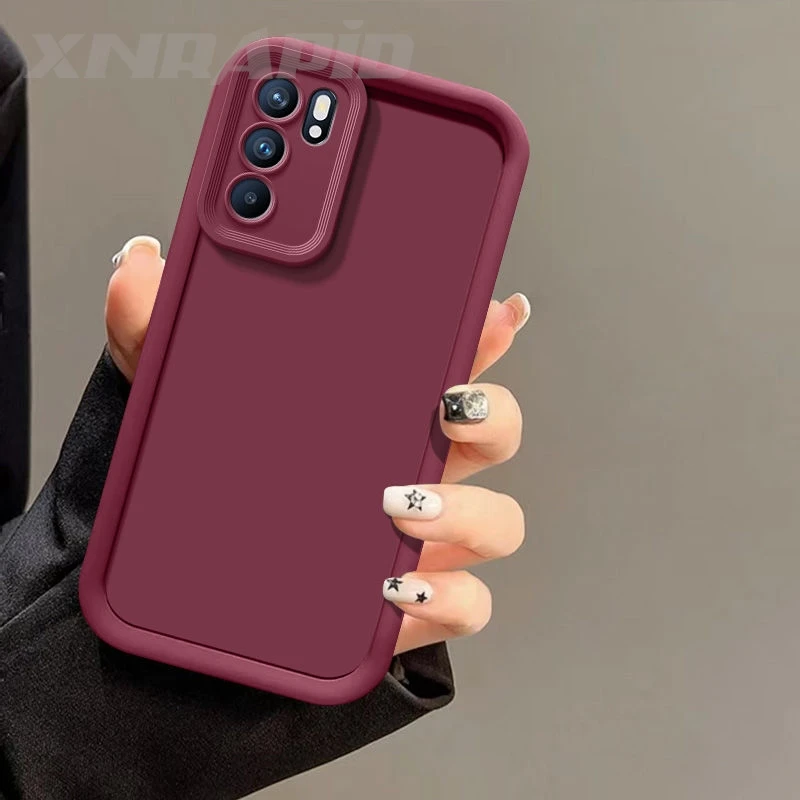 Funda For OPPO Reno6 Case OPPO Reno 6 5G 4G Phone Case Full Package Matte Anti Drop Soft Protective Cover