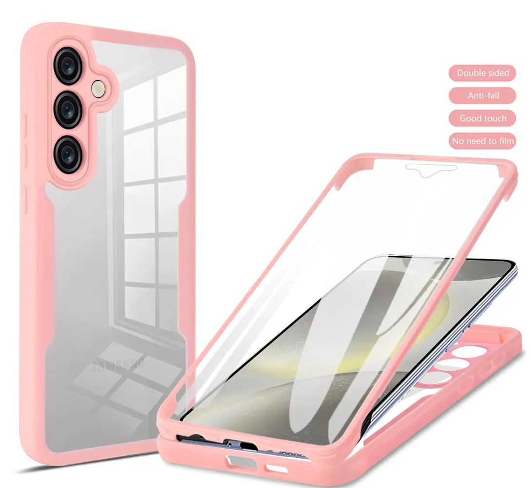 Case For Samsung Galaxy S26 S24 FE A16 A57 A55 A35 A17 A54 A37 A18 360 Double Side Shockproof Built in Screen Protector Cover