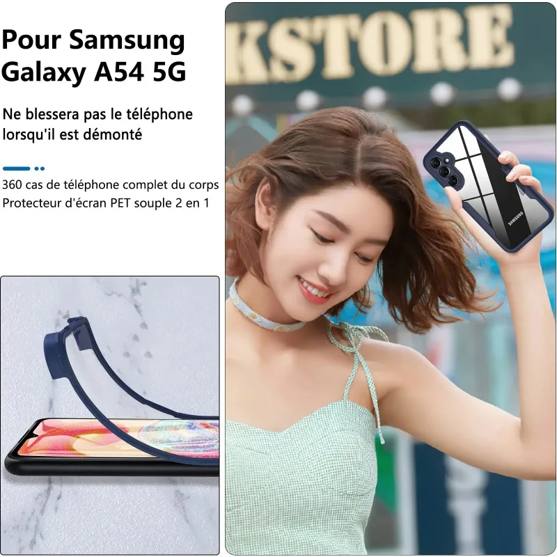 Case For Samsung Galaxy S26 S24 FE A16 A57 A55 A35 A17 A54 A37 A18 360 Double Side Shockproof Built in Screen Protector Cover