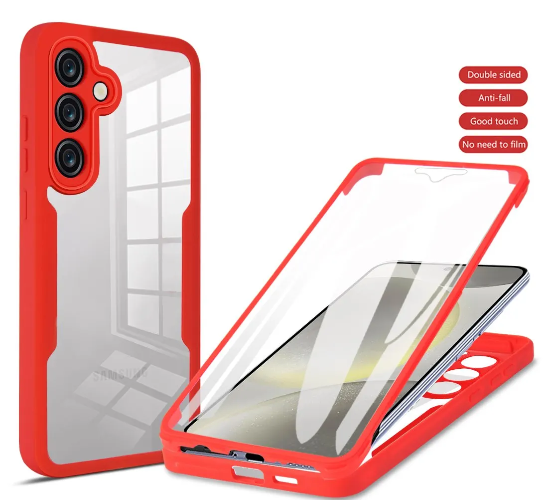 Case For Samsung Galaxy S26 S24 FE A16 A57 A55 A35 A17 A54 A37 A18 360 Double Side Shockproof Built in Screen Protector Cover