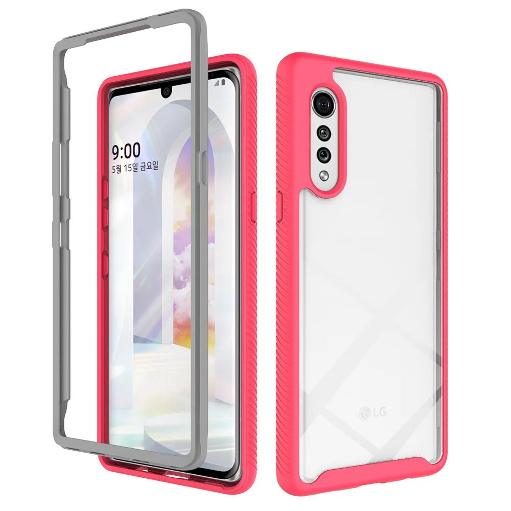Heavy Duty Defend Case for LG Velvet 5G 6.8" LM-G910EMW Shockproof Phone Cover Hard PC Front Frame + TPU Shell Funda Capa