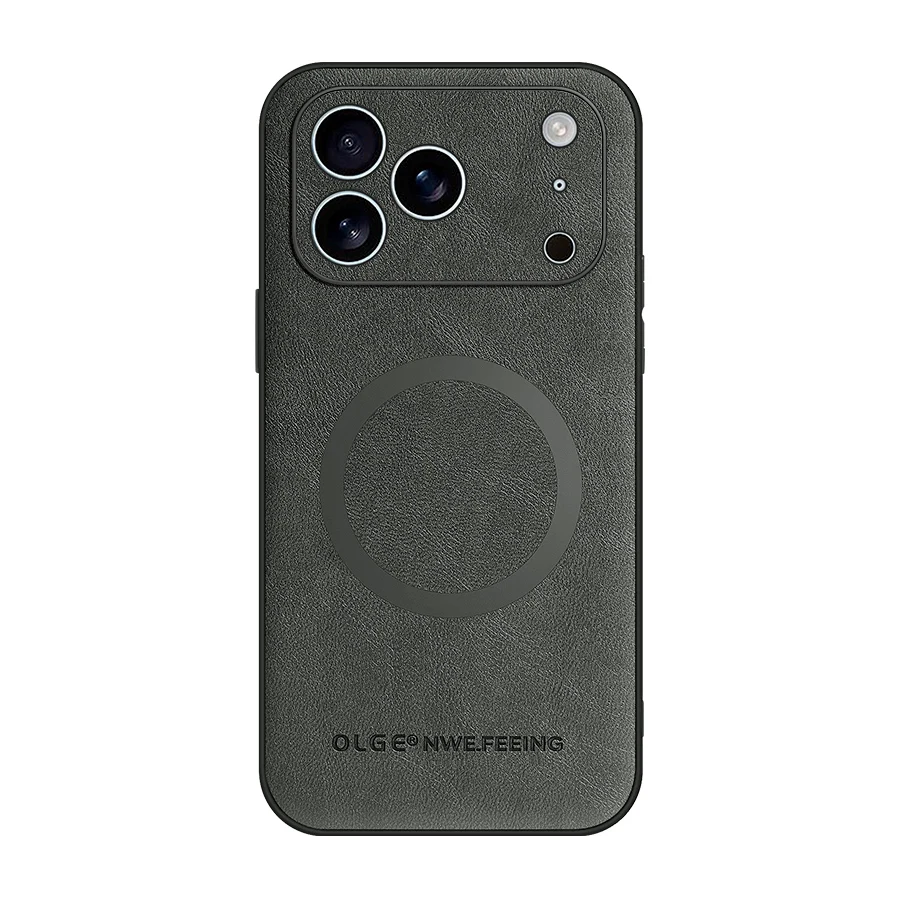 for MagSafe Luxury Leather Case for Apple iPhone 18 17 Pro Max 16 13 12 14 15 Plus MacSafe Magnetic Wireless Shockproof Cover