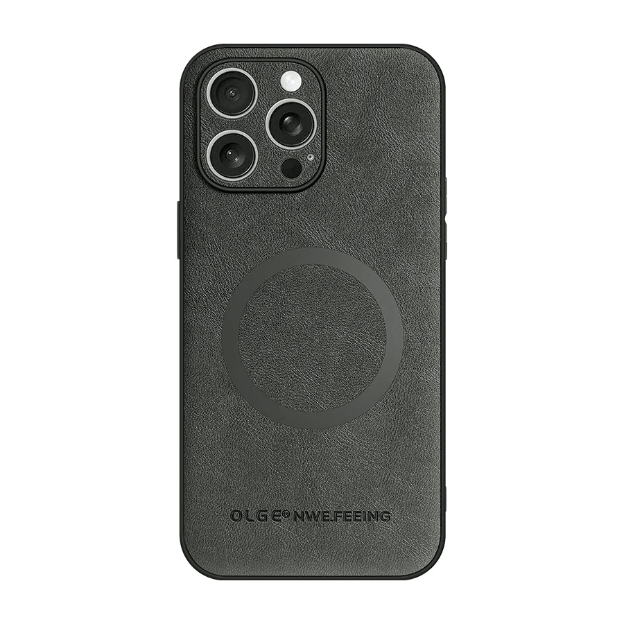 for MagSafe Luxury Leather Case for Apple iPhone 18 17 Pro Max 16 13 12 14 15 Plus MacSafe Magnetic Wireless Shockproof Cover
