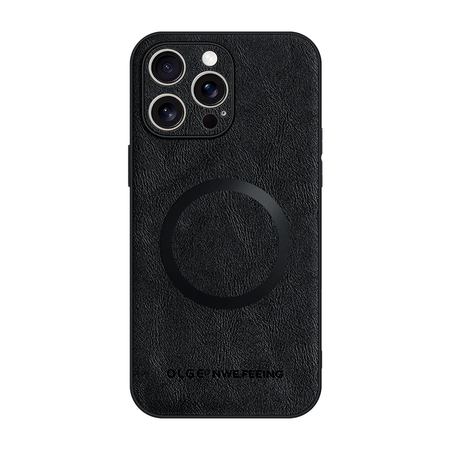 for MagSafe Luxury Leather Case for Apple iPhone 18 17 Pro Max 16 13 12 14 15 Plus MacSafe Magnetic Wireless Shockproof Cover