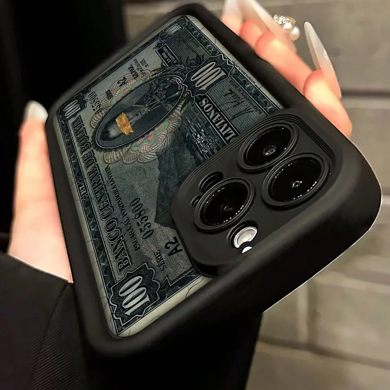Dollar Bill Illustration Graphic Phone Case For iPhone 16 15 14 Plus 13 12 11 Pro MAX Silicone Shockproof Phone Back Covers